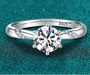 Diamond-Tested Moissanite Wedding & Anniversary Ring for Women SF