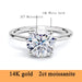 14K Gold Moissanite Ring – Certified Round-Cut Brilliance SF