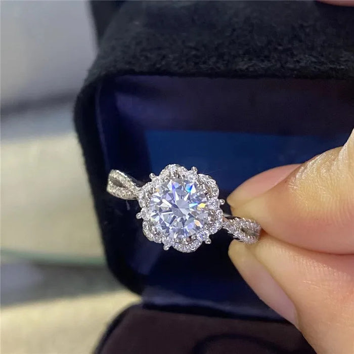 Moissanite Bridal Ring Set – VVS1 D-Color 925 Sterling Silver