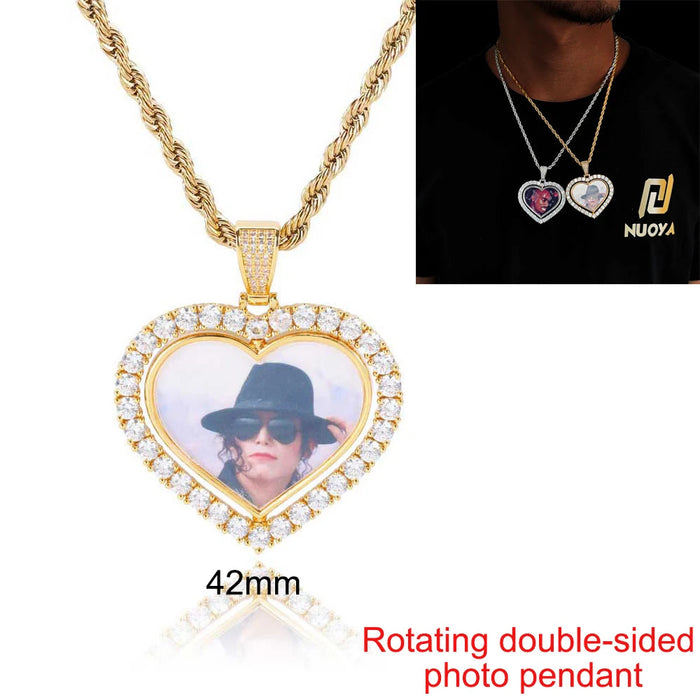 Custom Photo Necklace – Personalized Medallion Picture Pendant Chain SF