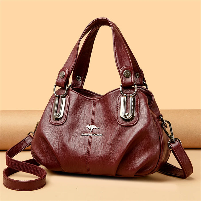 Women’s Tote Bag – Sequined Letter Design & Soft Leather Shoulder Handbag - Samanta Factory