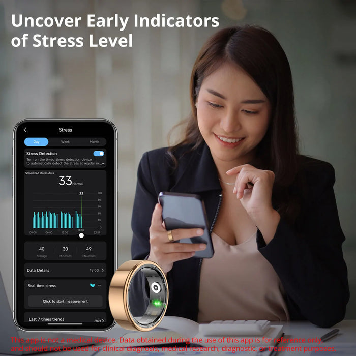 Smart Fitness Ring – Health Tracking with Sleep, Heart Rate & Gesture Control