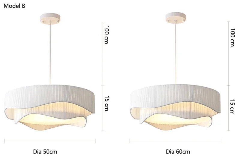 Fabric Pendant Light – Nordic Designer Style with Dimmable LED - Samanta Factory