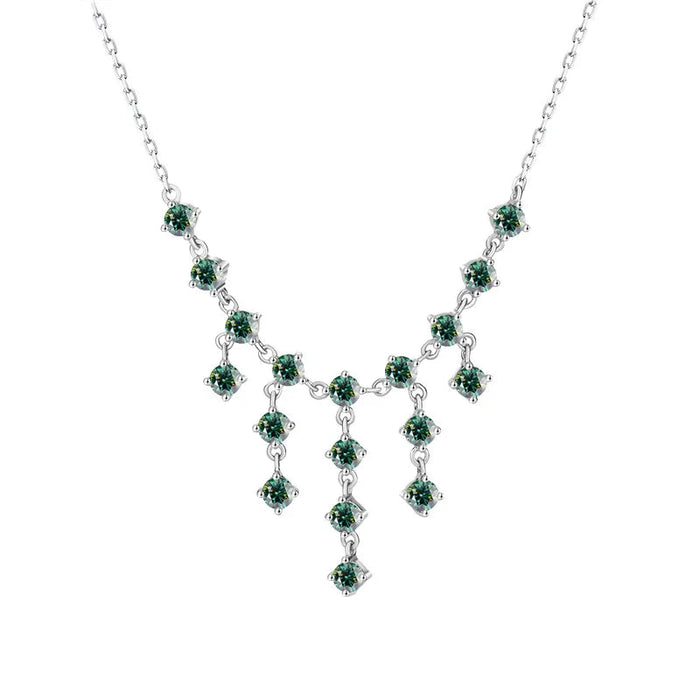 Moissanite Pendant Necklace – Certified 925 Sterling Silver Elegance SF