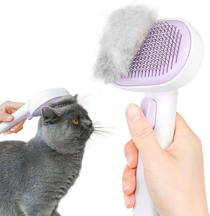 Deshedding Cat Brush – Gentle Grooming Tool for Long & Short-Haired Pets - Samanta Factory