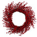 60cm luxury Christmas wreath with artificial red berries on natural woven base