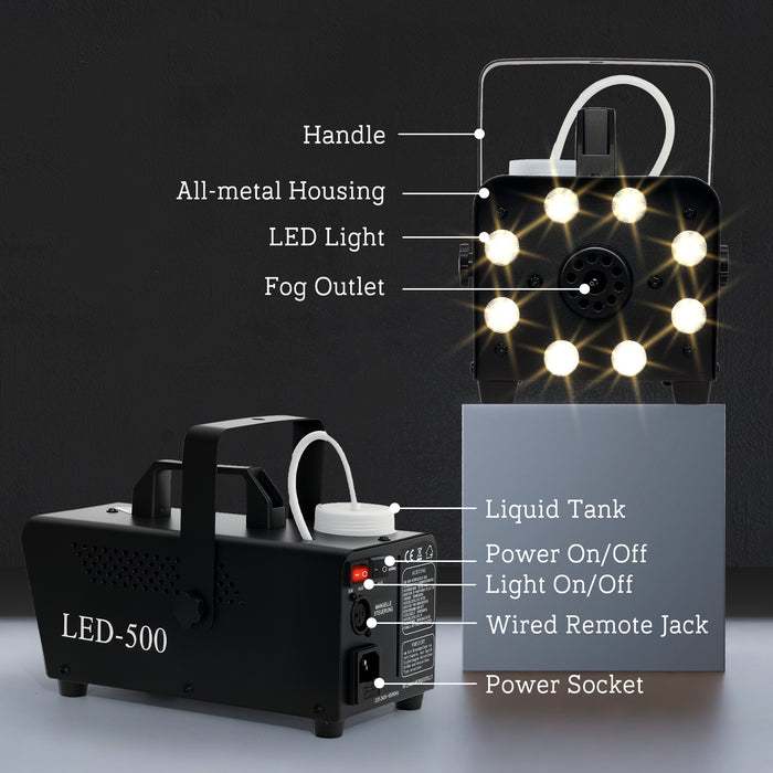450W Fog Machine – High Output with Wireless & Wired Remote Control - Samanta Factory