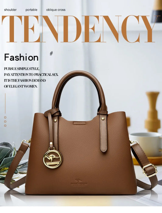 Soft PU Leather Handbag for Women – Luxury Designer Shoulder Tote - Samanta Factory