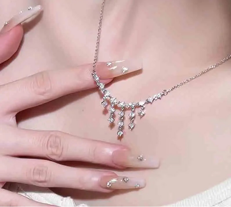 Moissanite Pendant Necklace – Certified 925 Sterling Silver Elegance SF