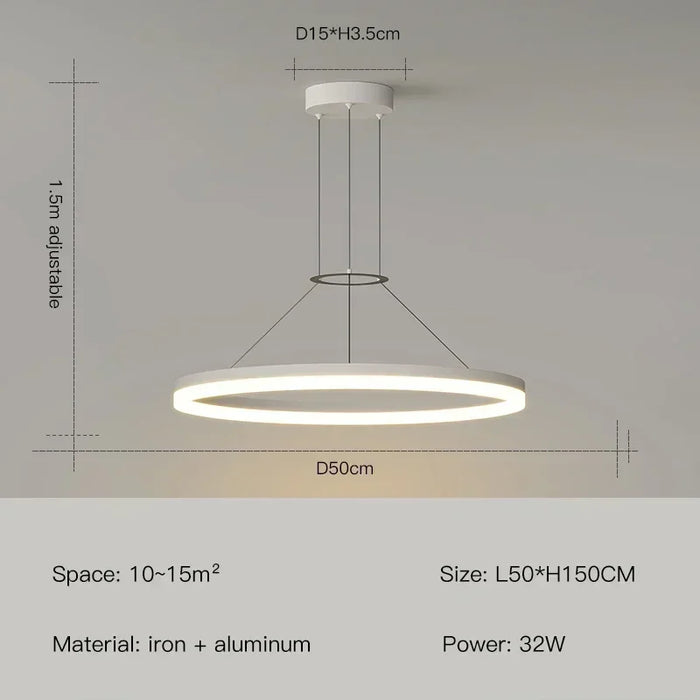 Modern LED Pendant Light – Adjustable Brightness & Color with Remote Control - Samanta Factory