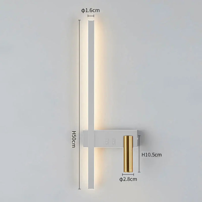 Nordic Modern LED Wall Lamp – Black & White Minimalist Design for Living Room & Bedroom - Samanta Factory
