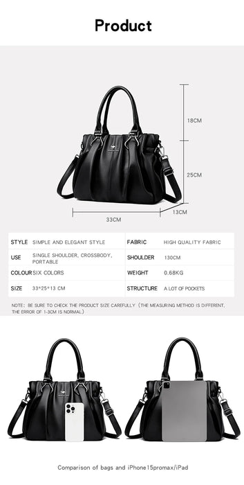Luxury Casual Tote Bag for Women – High-Quality Soft Leather Designer Handbag & Purse - Samanta Factory