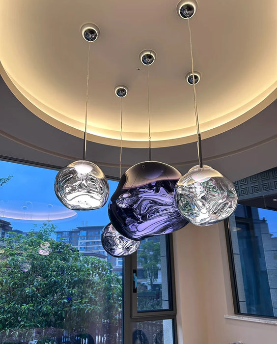 Smart Dimmable Pendant Light – Polished Chrome LED Cord Fixture - Samanta Factory