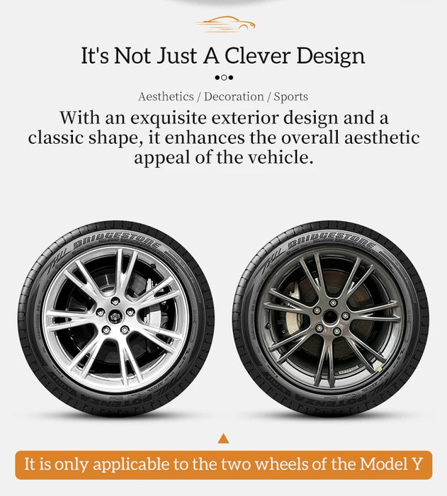 Design for TESLA 19 Inch Star Wheel Caps 4PCS Hubcap Automobile Hub Cap Full Rim Cover Accessories for Tesla Model Y 2020-2024 - Samanta Factory