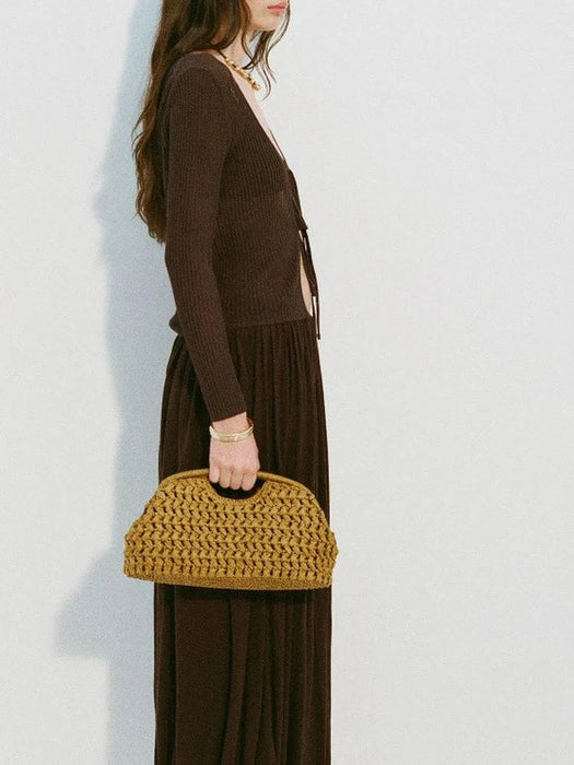 Fashionable Straw Woven Raffia Clutch Bag for Women – Summer Beach, Travel & Evening Purse SF