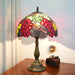 Tiffany Style Table Lamp – Handcrafted Stained Glass with Vintage Metal Base - Samanta Factory