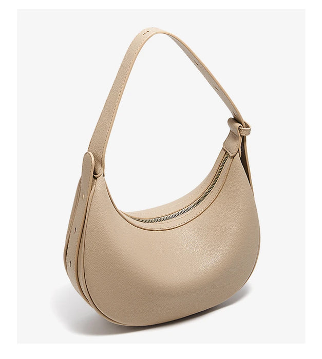 Chic Half-Moon Leather Handbag – Stylish Crossbody Bag for Women, Ideal Gift for Loved Ones - Samanta Factory