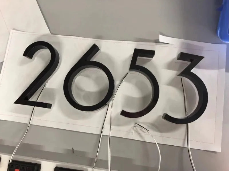 LED House Numbers – Backlit Stainless Steel Address Sign SF
