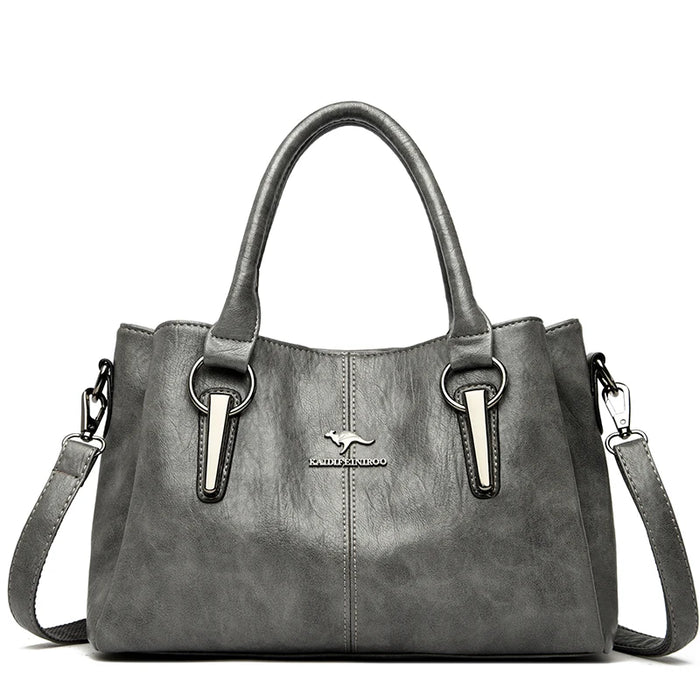 Casual Tote Shoulder & Crossbody Bag – Versatile, Soft PU Leather with Sequined Design - Samanta Factory