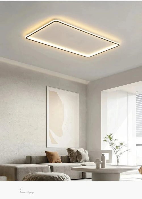 Modern Ultra-Thin LED Ceiling Light – Remote Control, Dimmable, Energy-Saving Lighting Fixture - Samanta Factory