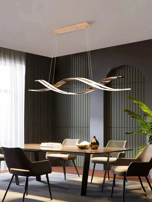 Modern LED Pendant Light – Polished Chrome with Remote Dimming - Samanta Factory