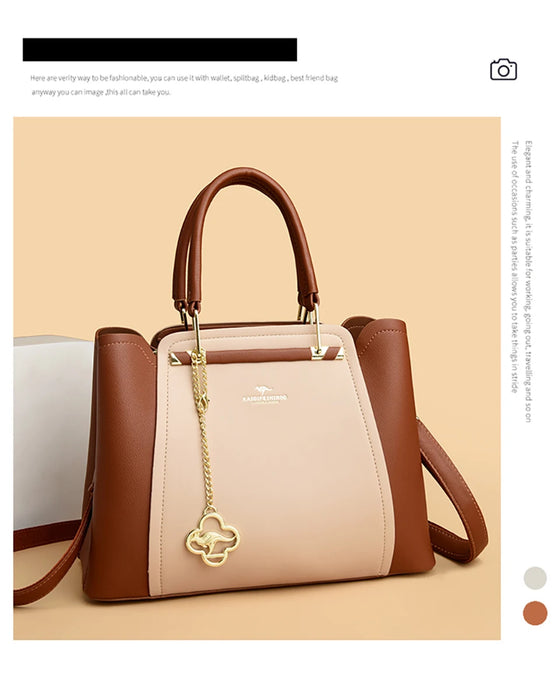 Designer Inspired PU Leather Shoulder Bag – Luxury Casual Tote for Women - Samanta Factory