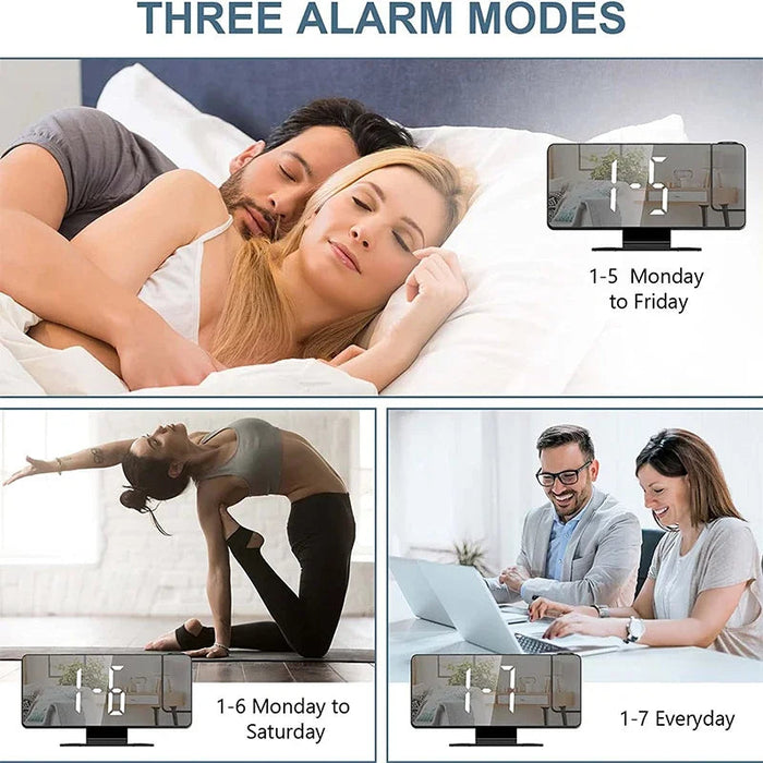 LED Alarm Clock – Bold Digital Display & USB Powered SF