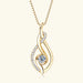 Moissanite Pendant Necklace – D Color VVS1 Twisted Design SF