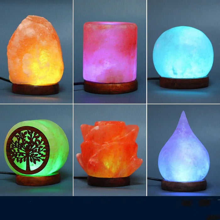 Himalayan Salt Lamp – Color-Changing LED with USB & Natural Air Purification