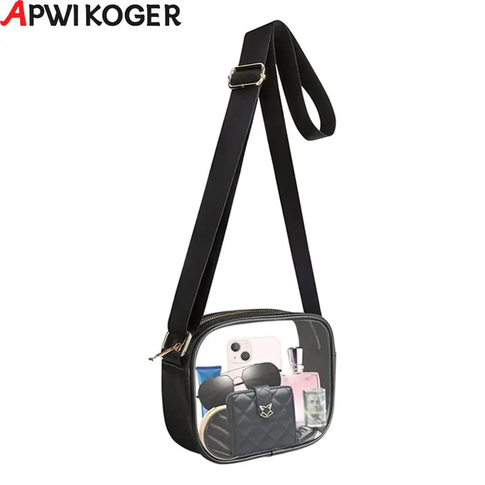 Clear PVC Box Crossbody Bag for Women – Transparent Shoulder Bag in Multiple Colors


