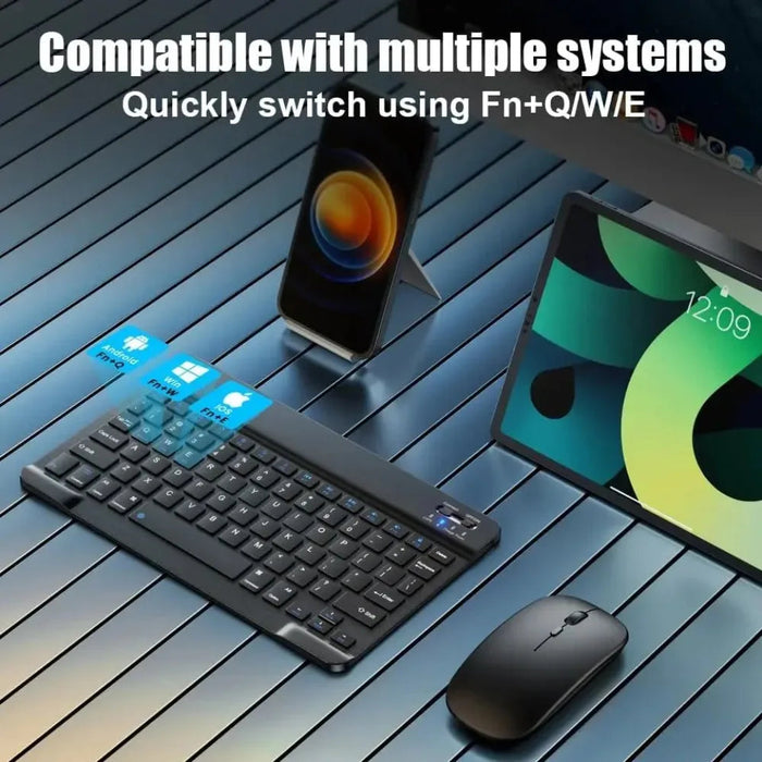 Bluetooth Tablet Keyboard – 7" & 10" Wireless Keyboard for iPad, Android & Windows SF