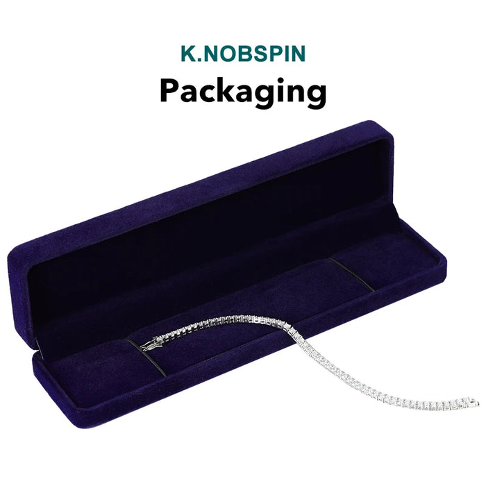 Premium 925 Sterling Silver Round-Cut Moissanite Bracelet for Women