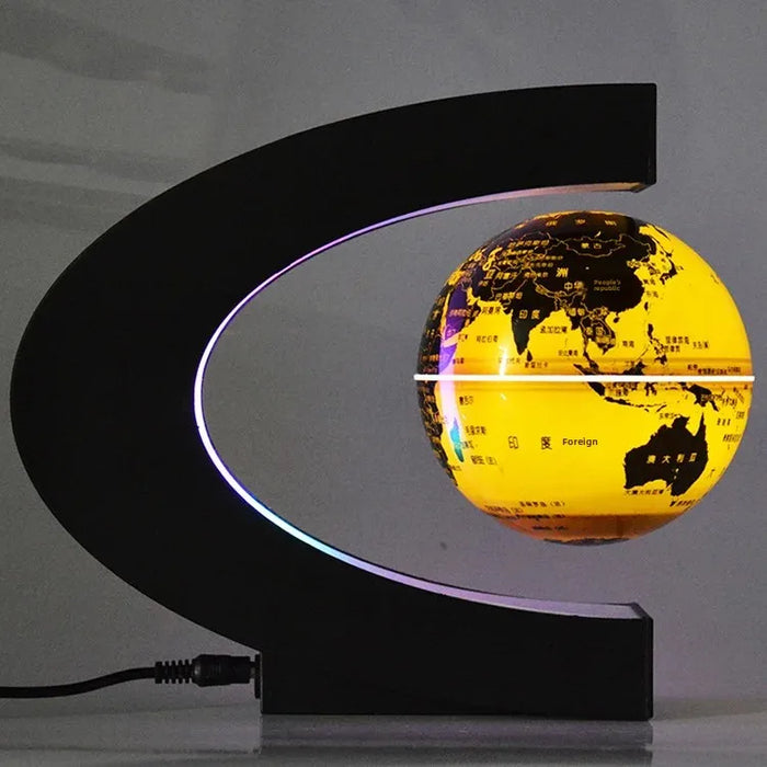 Magnetic Levitating Globe – 4-Inch Floating Earth with LED Light for Home & Office Decor