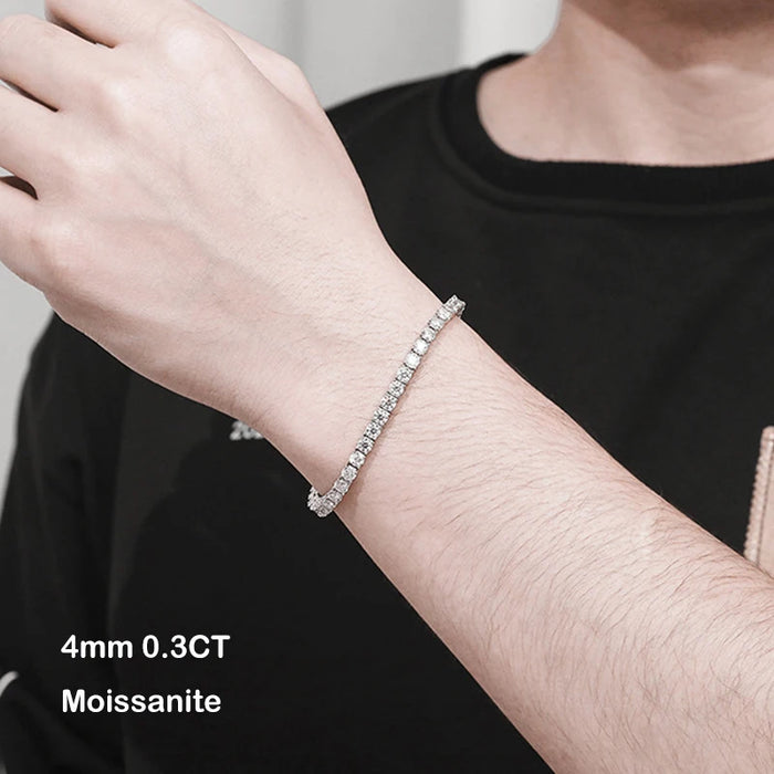 Moissanite Tennis Bracelet – Certified 925 Sterling Silver with D Color VVS1 Stones - Samanta Factory