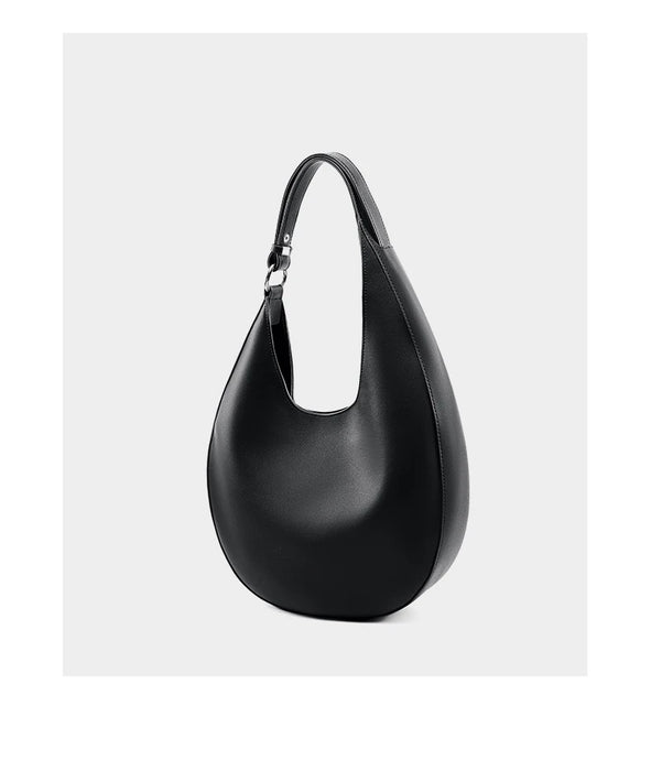 Half-Moon Shoulder Bag – Soft Versatile Leather Handbag for Women - Samanta Factory