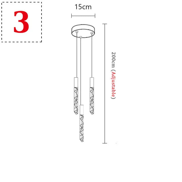 Modern Pendant Light – Luminous Acrylic with Brushed Aluminum Finish - Samanta Factory