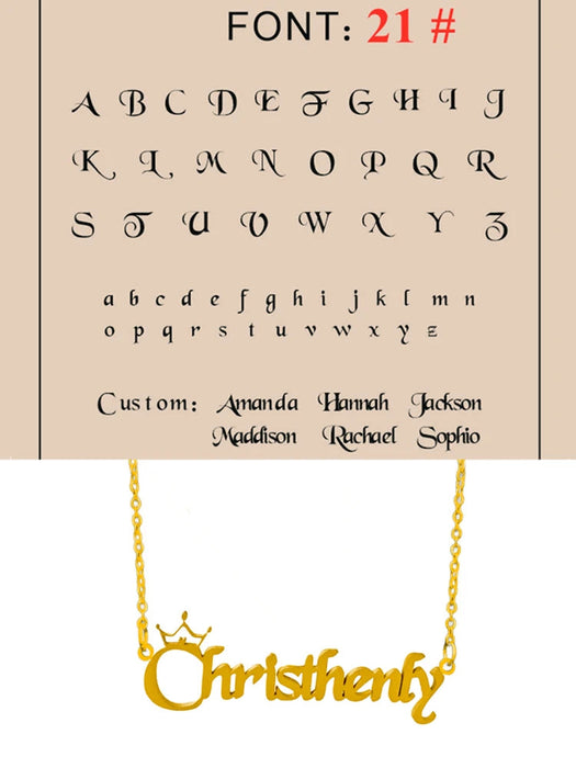 Custom Name Necklace – Personalized Pendant for Women Sf