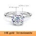14K Gold Moissanite Ring – Certified Round-Cut Brilliance SF