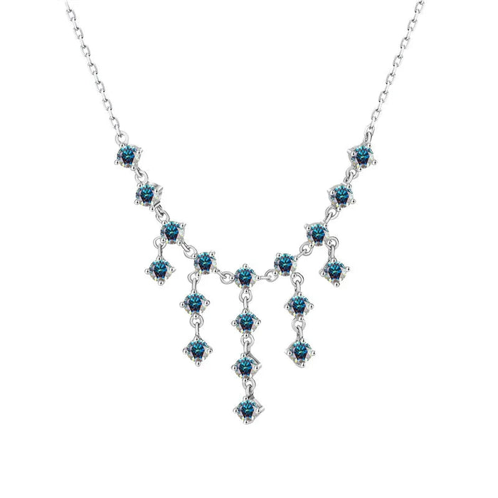 Moissanite Pendant Necklace – Certified 925 Sterling Silver Elegance SF