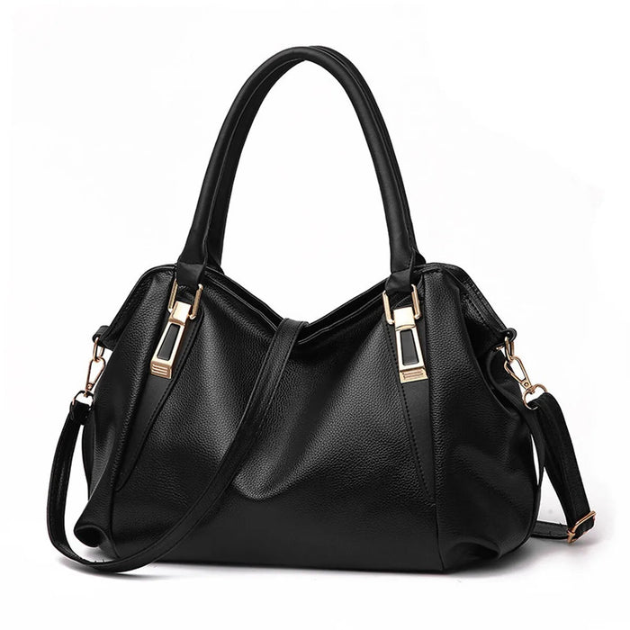 Ladies Faux Leather Hobo Handbag – Soft Slouchy Designer Tote Shoulder Bag SF