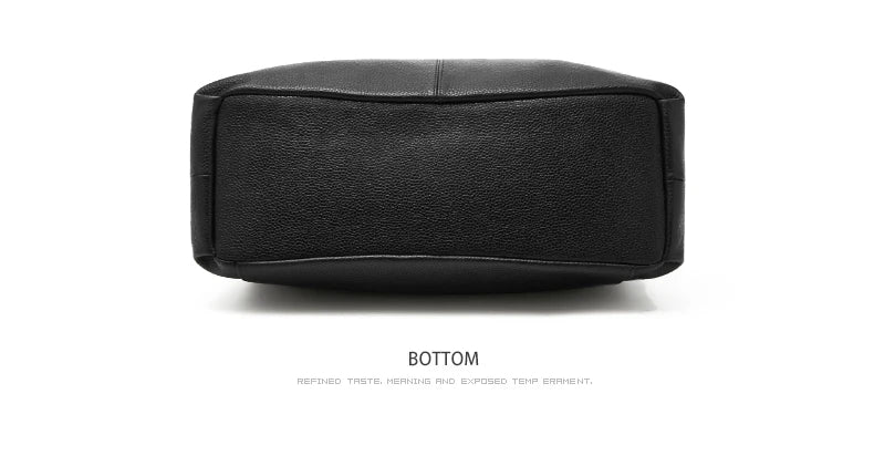 Genuine Leather Shoulder Bag – Elegant Casual Tote with Beading & Sequins for Women - Samanta Factory