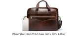Leather Business Briefcase – Lightweight Men’s Work Tote Bag SF