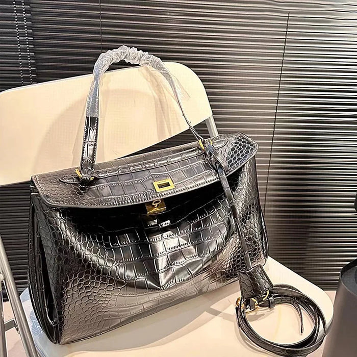 Urban Crossbody Bag - Lock Buckle Minimalist Design