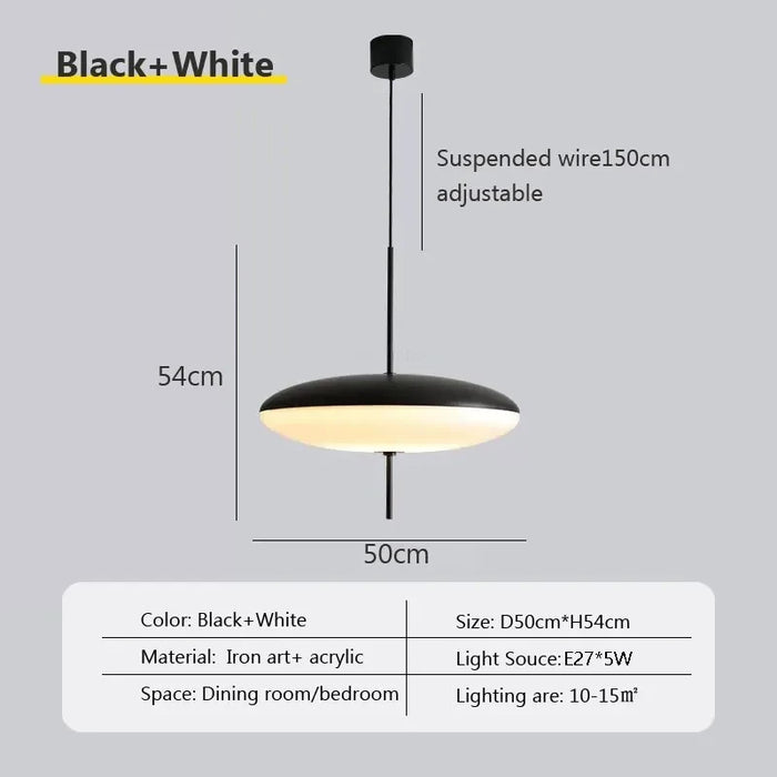 Modern Pendant Light – Flying Saucer Design with LED Illumination