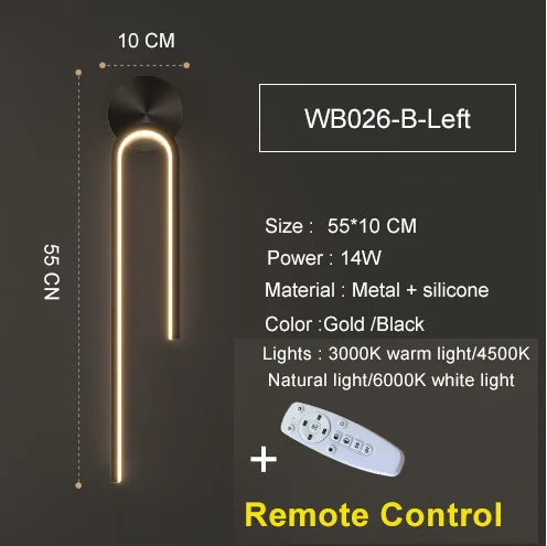 LED Wall Light – Modern Indoor Wall Sconce with 3-Colour Temperature for Bedroom & Hallway SF