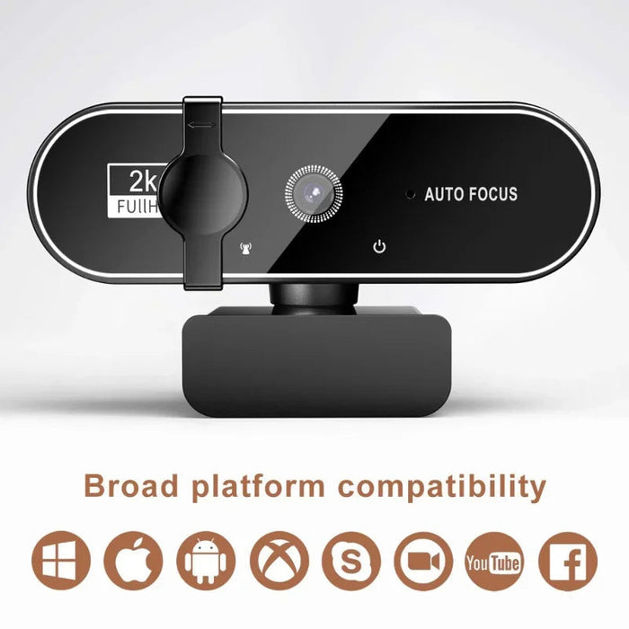 4K Webcam – Auto Focus with Built-In Microphone for PC, Laptop & Video Calls SF