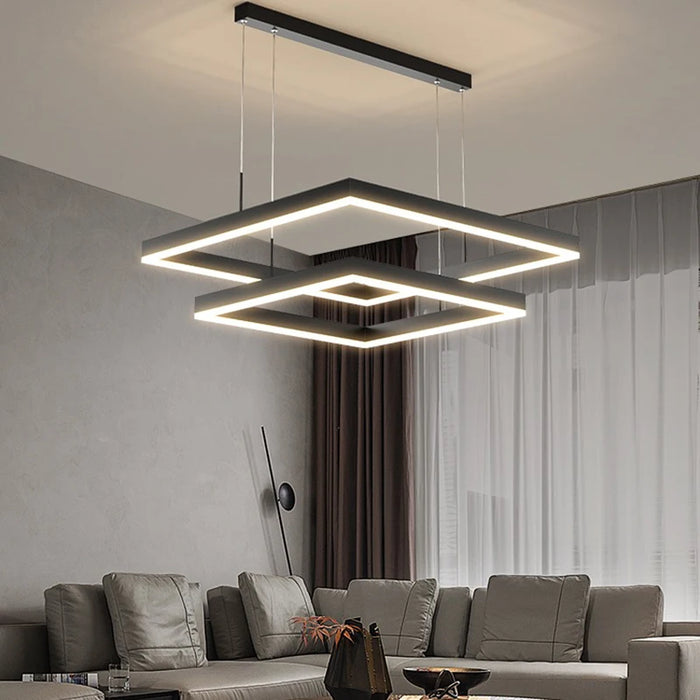 Modern LED Ring Pendant Light – Dimmable Multi-Color Ceiling Fixture for Living & Bedroom Spaces - Samanta Factory
