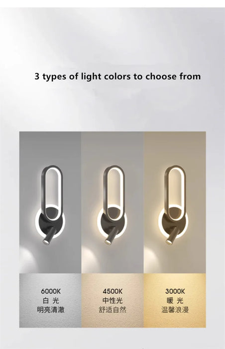 Bedside Lamp Modern Simple Creative Living Room Background Wall Stairwell Wall Lamp Nordic Network Red Corridor Wall Light - Samanta Factory