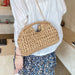 Retro Woven Straw Crossbody Bag – Women's Rattan Beach Shoulder Bag for Vacation & Travel SF