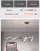 Modern LED Pendant Light – NEO Gleam Black Aluminum Chandelier with Remote Control - Samanta Factory